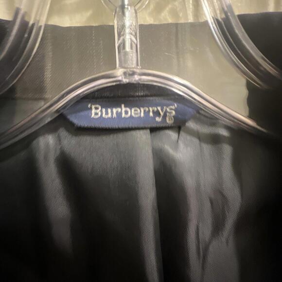 Burberry VTG Blazer 42R Black Two Button 100% Wool Sport Coat USA Union Made - Picture 2 of 7